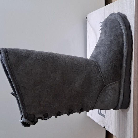 Bear>Phyll suede laced-boots with neverwet] - Picture 5 of 14